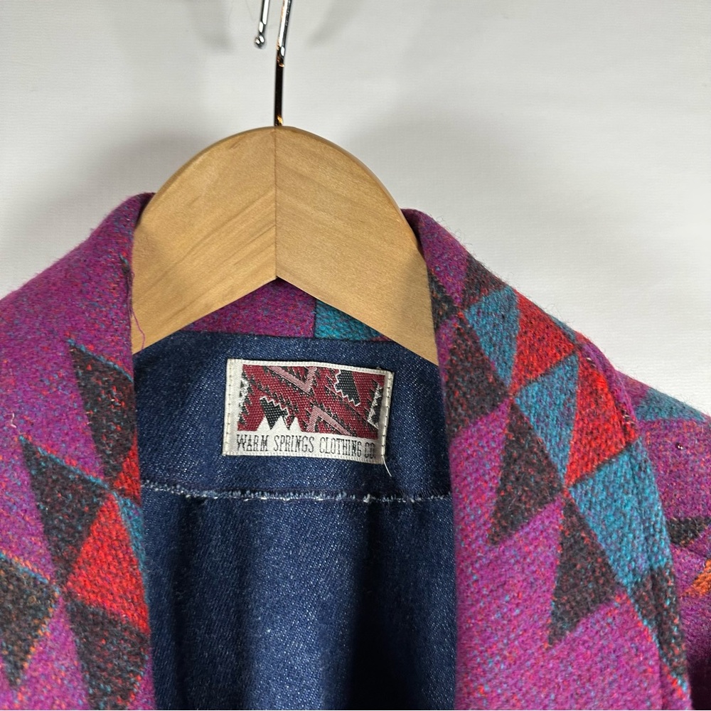 Stylish Gray and Purple Women's Coat - Picture 4 of 5